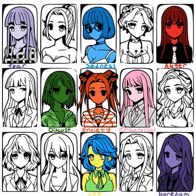 girls that look diffrent anime