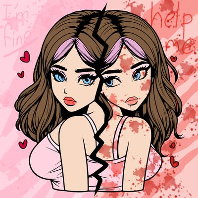 realistic girl split