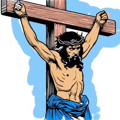 jesus realistic on the cross