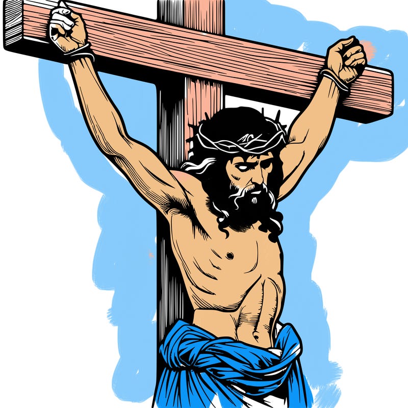jesus realistic on the cross