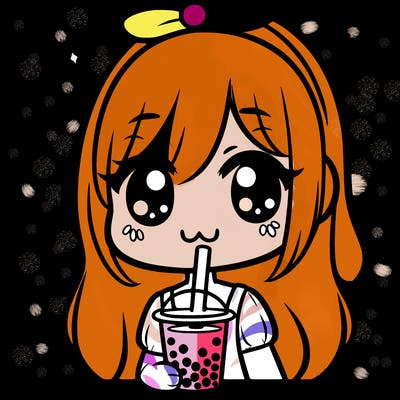 girl drinking boba