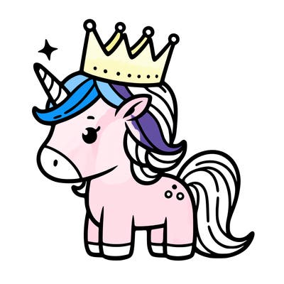 unicorn with crown