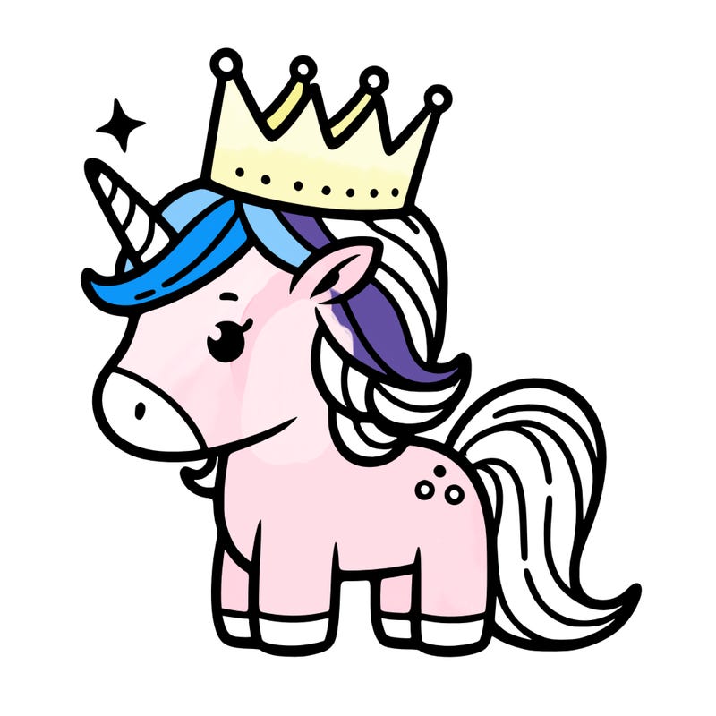unicorn with crown