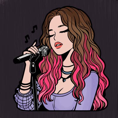 realistic female singer