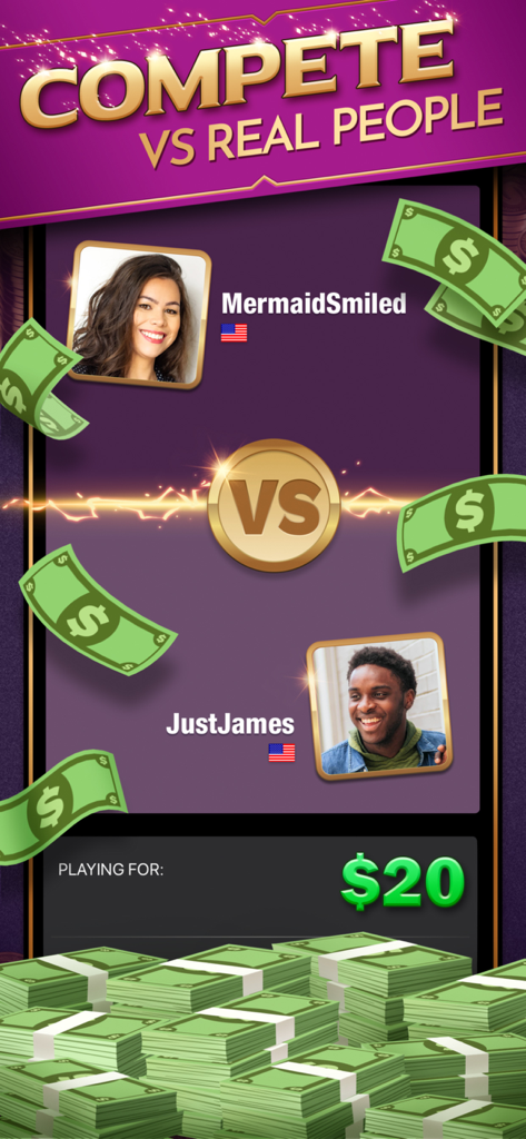 21 Blitz: Real Money Blackjack - Head to head competition between two real people playing for a twenty dollar cash prize in 21 Blitz.
