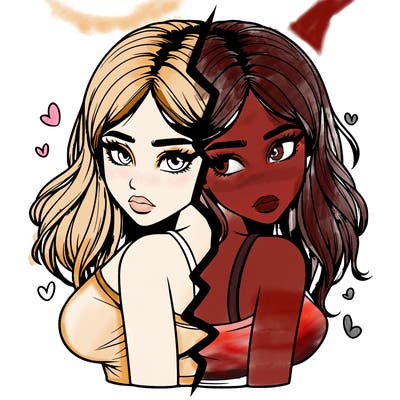 realistic girl split