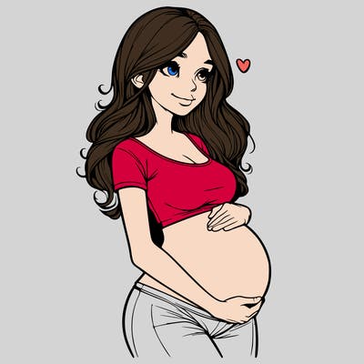 realistic pregnant girl