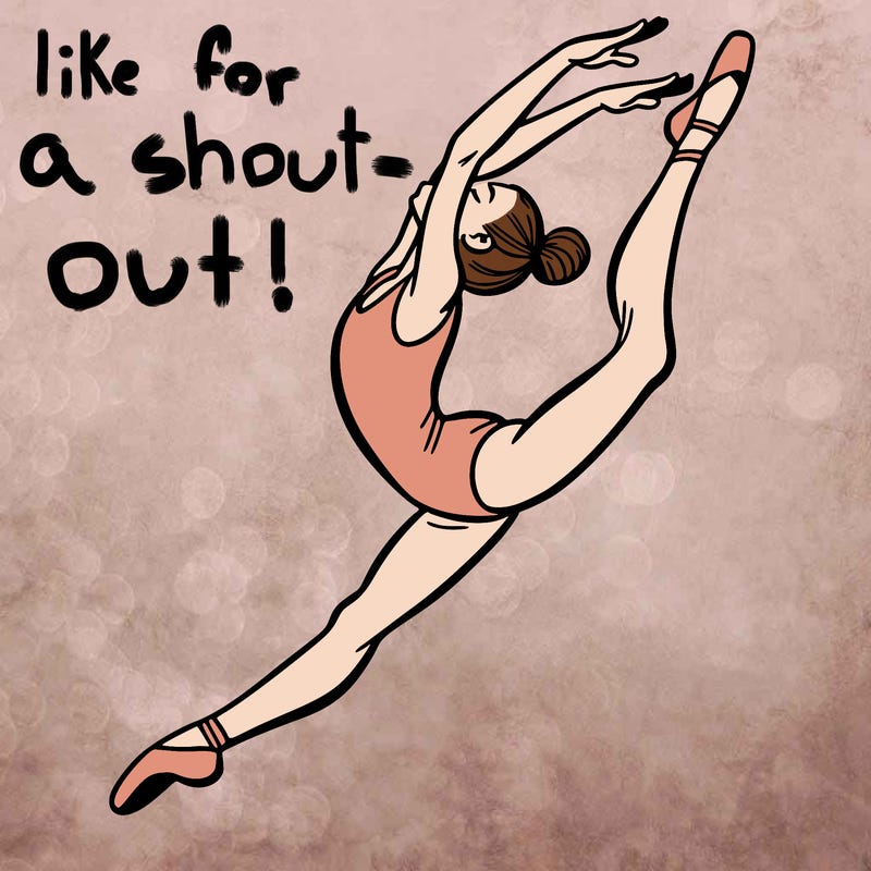 gymnast doing a leap in a leotard with a bent back leg