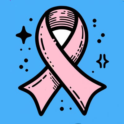 ribbon symbol of national breast cancer awareness month