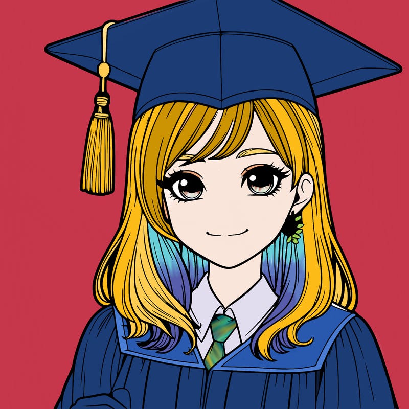 realistic girl who was graduating