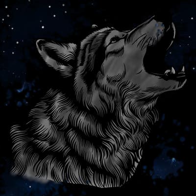wolf realistic howling