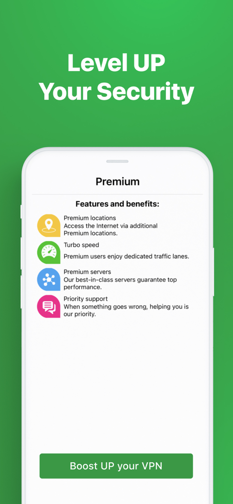 Browsec VPN 프리미엄 멤버십 혜택 화면이 터보 속도와 추가 서버 위치를 보여줍니다.
