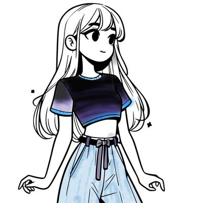 girl in a cute crop top