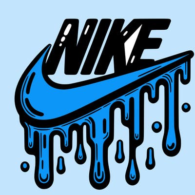 dripping nike logo
