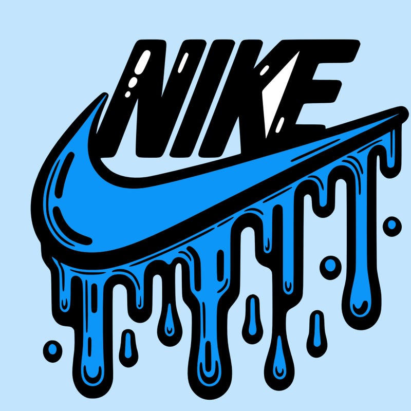 dripping nike logo