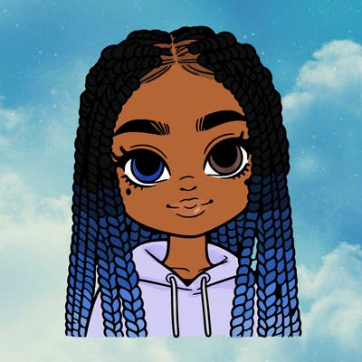 girl with box braids