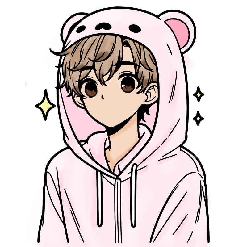 a 17 year old boy in a cute animal hoodie