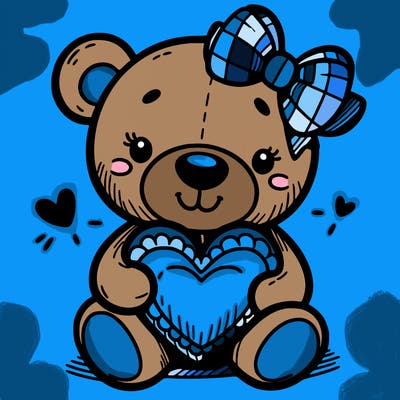 teddy bear hugging a heart