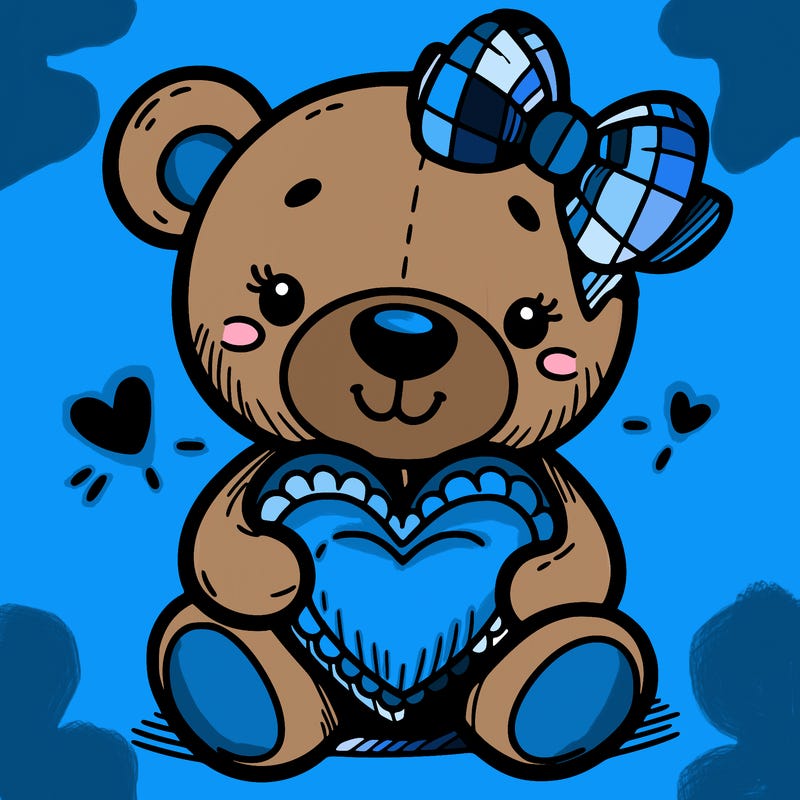 teddy bear hugging a heart