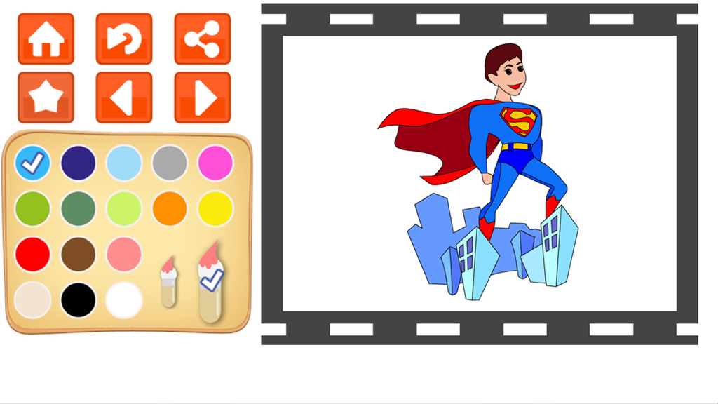 Superhero Power Coloring Book - Cartoon Ranger Painting Game ...