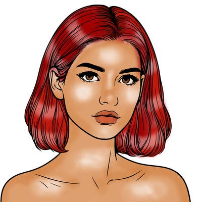 realistic portrait of woman