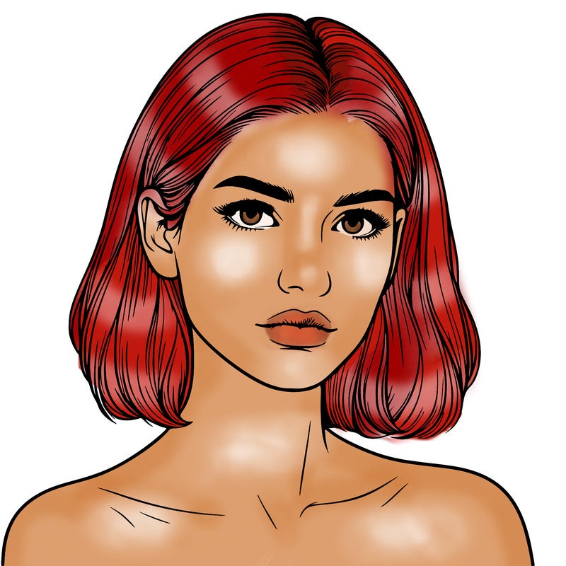 realistic portrait of woman