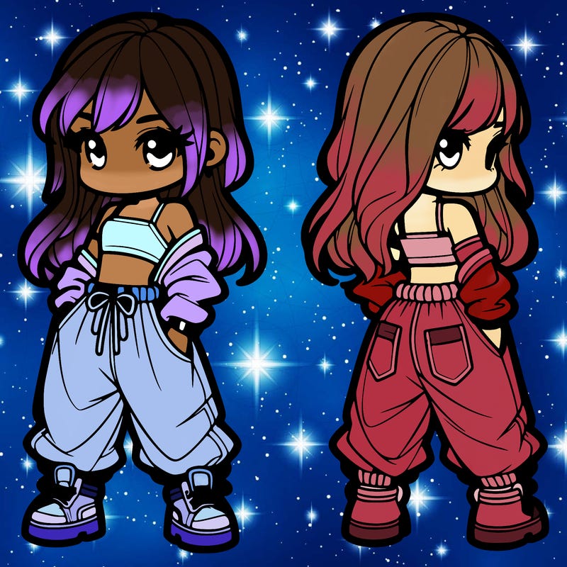 girl in crop top and baggy pants