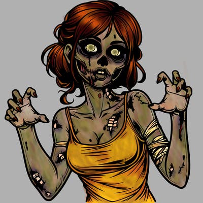 realistic zombie girl