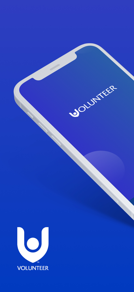 UEFA Volunteers - UEFA Volunteers app splash screen on a smartphone with blue branding