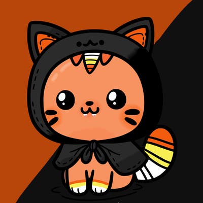 a cute cat in a costume