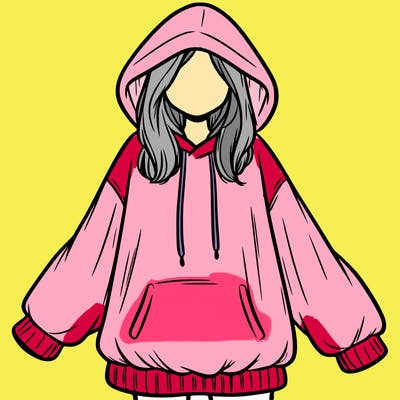 girl in oversized hoodie
