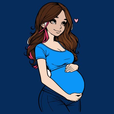 realistic pregnant girl