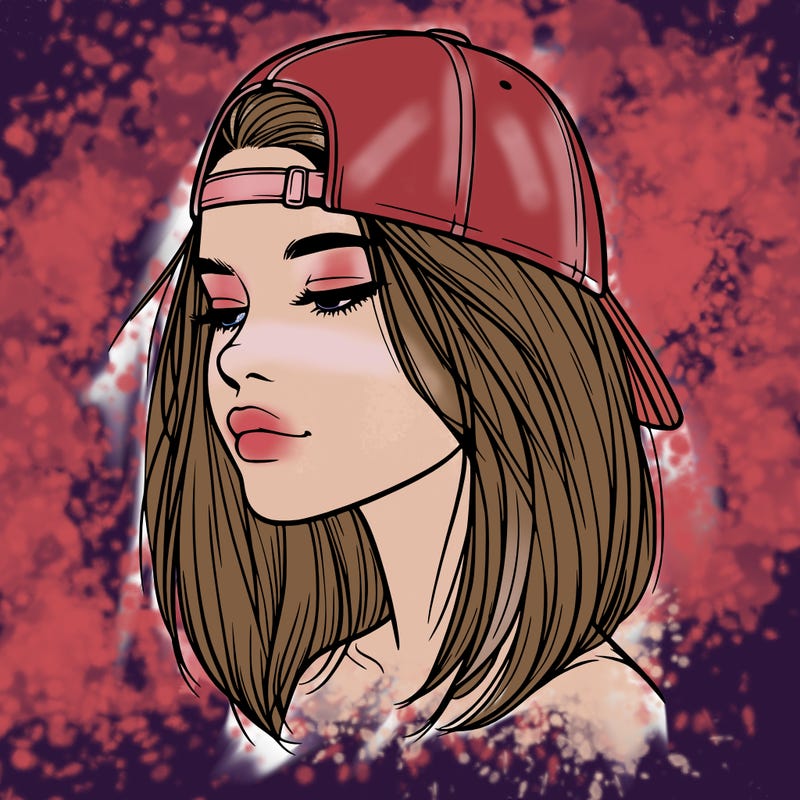 realistic  girl with a backwards hat