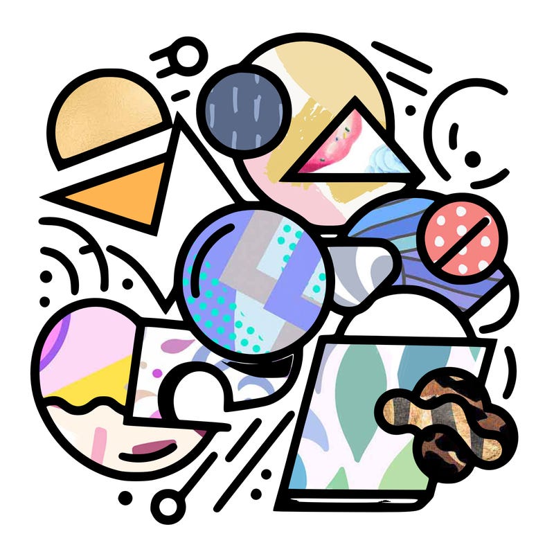 shapes overlapping each other