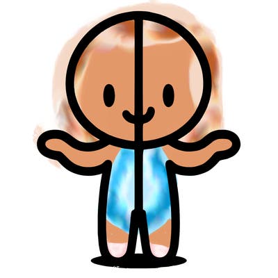 person split on half