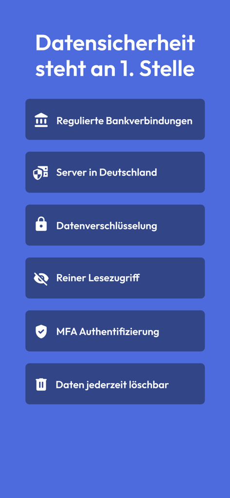 Finanzfluss Copilot - Características de seguridad de la aplicación Finanzfluss Copilot, incluido el cifrado de datos y el alojamiento en servidores alemanes