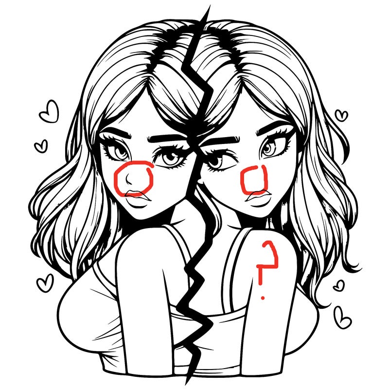 realistic girl split