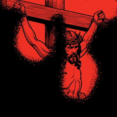 jesus realistic on the cross