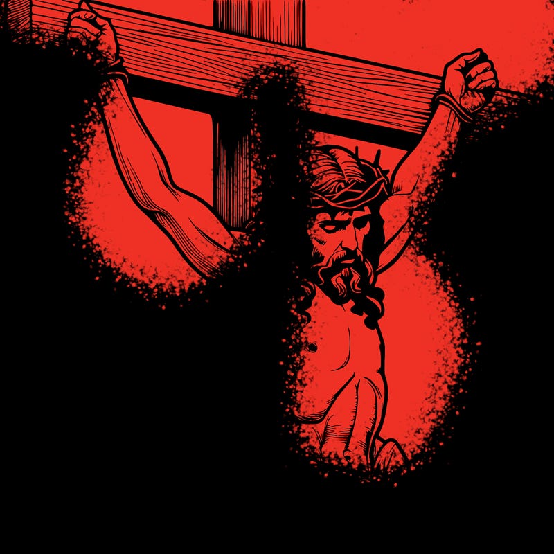 jesus realistic on the cross