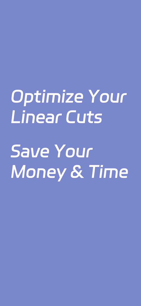 Werbetext auf violettem Hintergrund, der die Optimierung von linearen Schnitten und Einsparungen bei Geld und Zeit hervorhebt