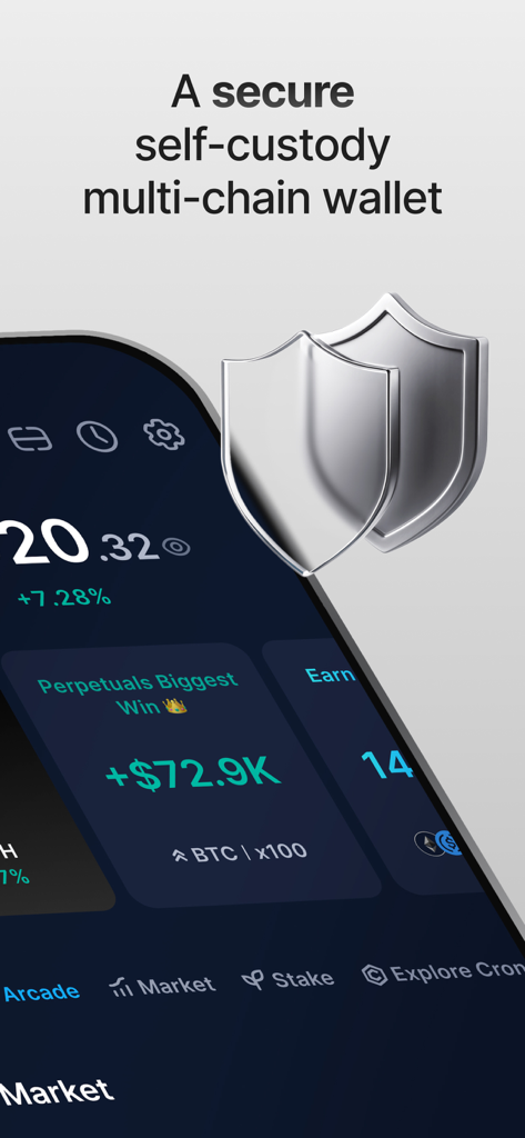 Crypto.com Onchain Wallet secure self custody multi chain interface with protective shields