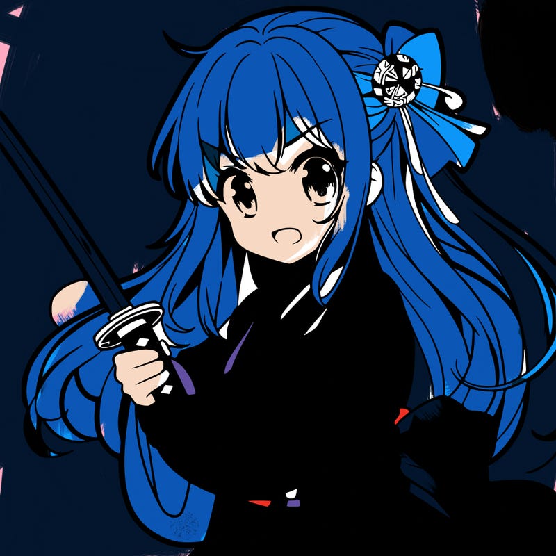 japanese teen girl with a sword anime