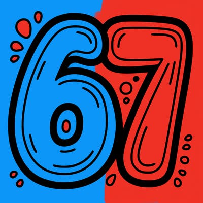 the number 67