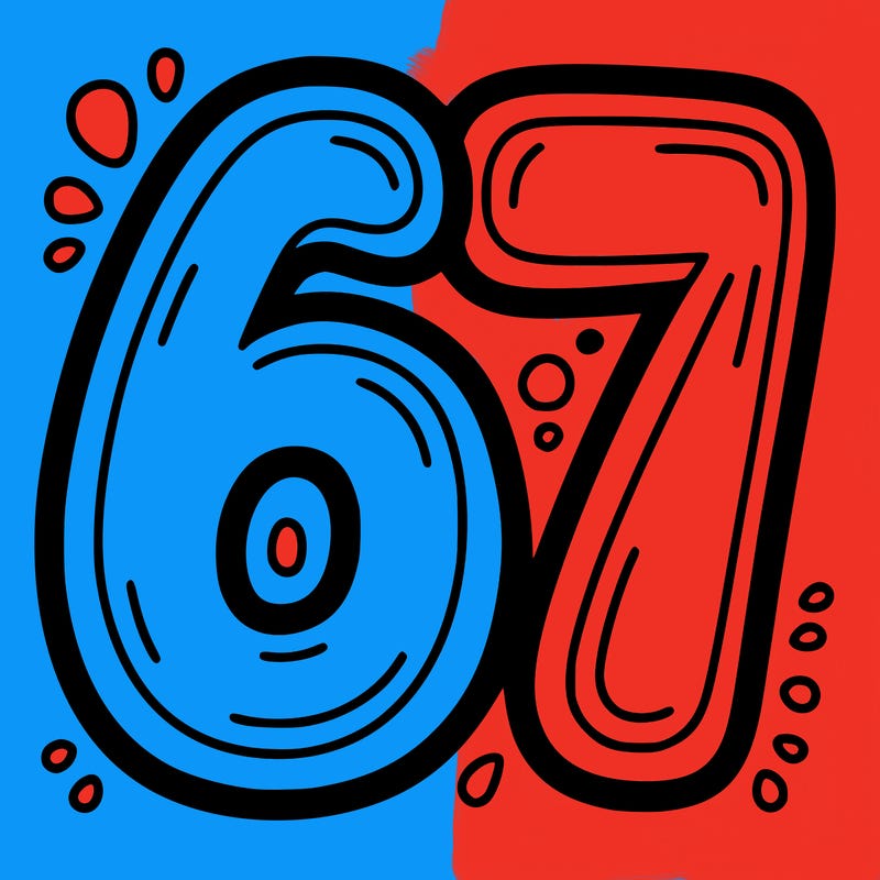 the number 67
