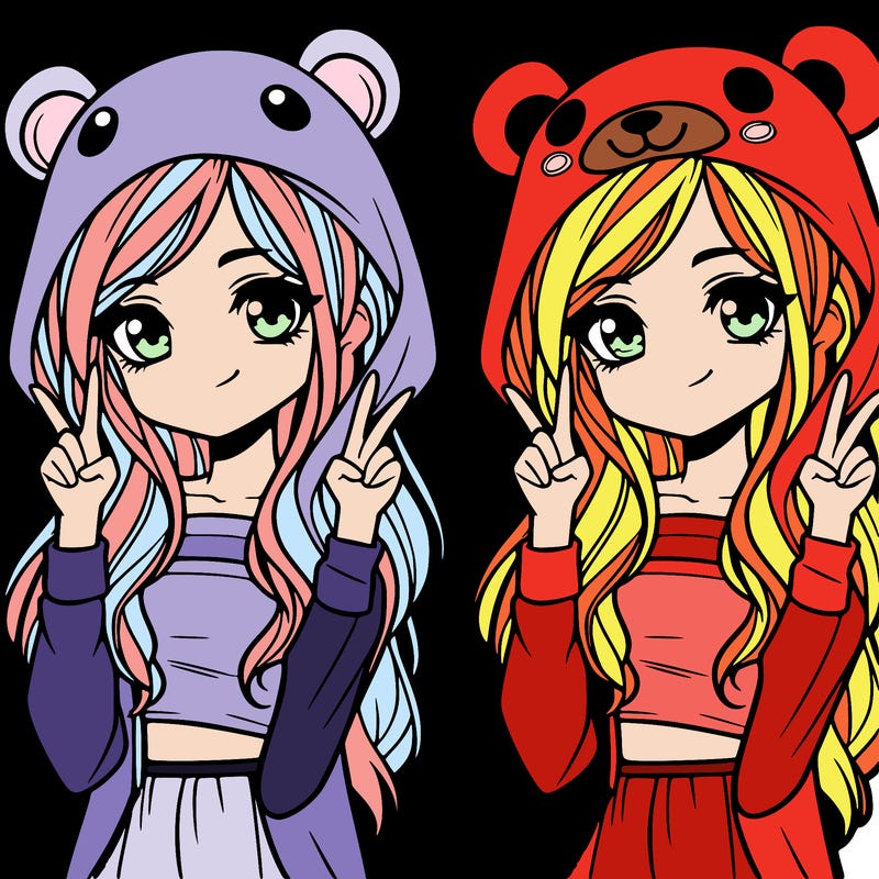 teen girl in animal costume