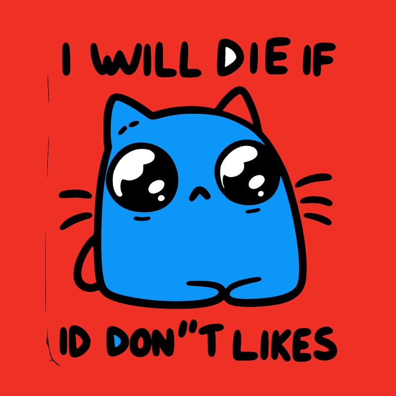 a cat that will die if we don’t get 10 likes