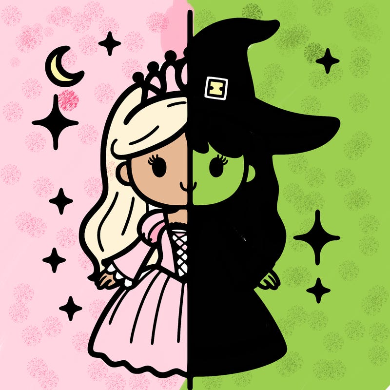 split princess and witch