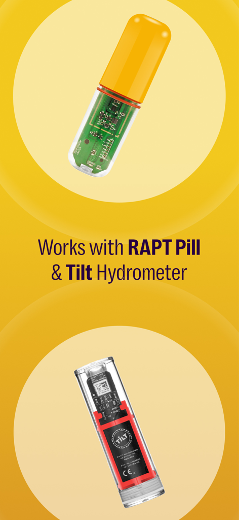 Brew Meister: Measure & Manage - Brew Meister app integration with RAPT Pill and Tilt Hydrometer hardware