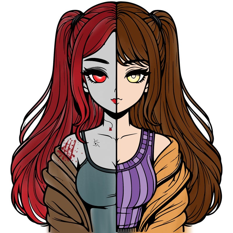 realistic girl split