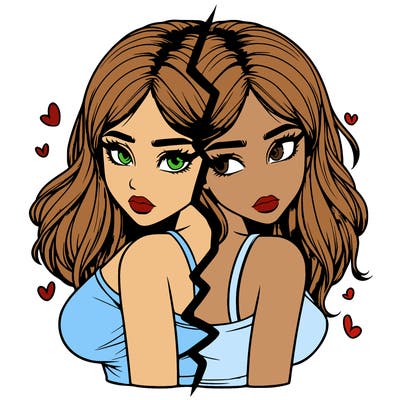 realistic girl split